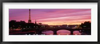 Framed Sunset, Romantic City, Eiffel Tower, Paris, France