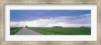 Framed Storm clouds over a landscape, Illinois, USA