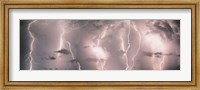 Framed Thunderstorm with Lightning