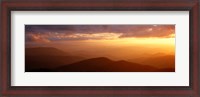 Framed Sunset Over Great Smoky Mountains, North Carolina