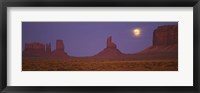 Framed Moon over Monument Valley Tribal Park, Arizona
