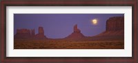 Framed Moon over Monument Valley Tribal Park, Arizona