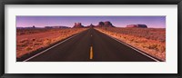 Framed Road Monument Valley  AZ USA