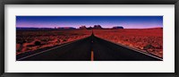 Framed Road Monument Valley Tribal Park UT USA