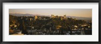 Framed High angle view of a city, Alhambra, Granada, Spain