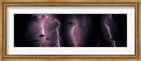 Framed LightningThunderstorm at night