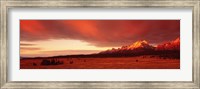 Framed Sunrise Grand Teton National Park WY