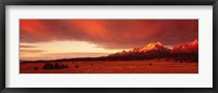 Framed Sunrise Grand Teton National Park WY
