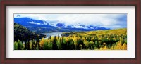 Framed Panoramic View Of A Landscape, Yukon River, Alaska, USA,