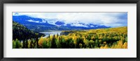 Framed Panoramic View Of A Landscape, Yukon River, Alaska, USA,