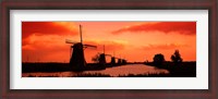 Framed Windmills Holland Netherlands