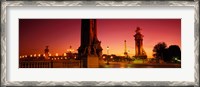 Framed France, Paris, Pont Alexandre III at dusk