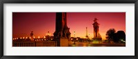 Framed France, Paris, Pont Alexandre III at dusk