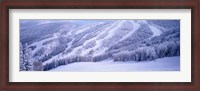 Framed Mountains, Snow, Steamboat Springs, Colorado, USA