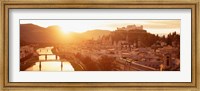 Framed Austria, Salzburg, Sunrise over Salzach River
