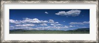 Framed Clouds and meadow, Wyoming, USA