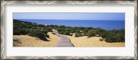 Framed Boardwalk on the beach, Cuesta De Maneli, Donana National Park, Huelva Province, Spain