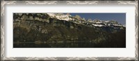 Framed Lake on mountainside, Lake Walensee, Zurich, Canton Of Zurich, Switzerland