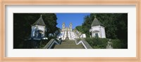 Framed Low angle view of a cathedral, Steps of the Five Senses, Bom Jesus Do Monte, Braga, Portugal