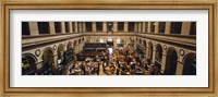 Framed High angle view of a group people at a stock exchange, Paris Stock Exchange, Paris, France