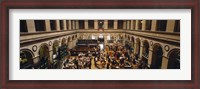 Framed High angle view of a group people at a stock exchange, Paris Stock Exchange, Paris, France