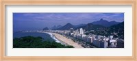 Framed Aerial view of Copacabana Beach, Rio De Janeiro, Brazil