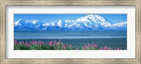 Framed Mountains & Lake Denali National Park AK USA