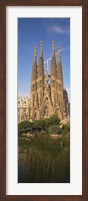 Framed Low Angle View Of A Cathedral, Sagrada Familia, Barcelona, Spain