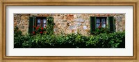 Framed Windows, Monteriggioni, Tuscany, Italy