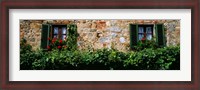 Framed Windows, Monteriggioni, Tuscany, Italy