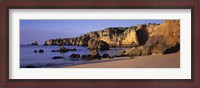 Framed Portugal, Lagos, Algarve Region, Panoramic view of the beach and coastline