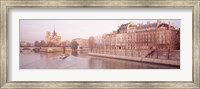 Framed Buildings Near Seine River, Notre Dame, Paris, France