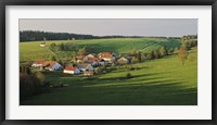 Framed Switzerland, Jura Mountains, La Bosse, High angle view of cottages in a valley