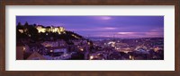 Framed Elevated View Of The City, Skyline, Cityscape, Lisbon, Portugal