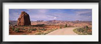 Framed Road Courthouse Towers Arches National Park Moab UT USA