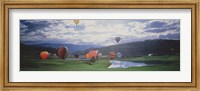 Framed Hot Air Balloons, Snowmass, Colorado, USA
