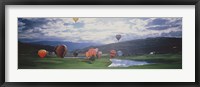 Framed Hot Air Balloons, Snowmass, Colorado, USA