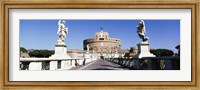 Framed Statues on both sides of a bridge, St. Angels Castle, Rome, Italy