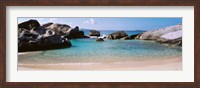 Framed British Virgin Islands, Virgin Gorda, The Baths, Rock formation in the sea