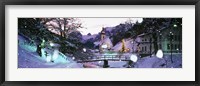 Framed Church on a snow covered hill, Rothenburg, Bavaria, Germany