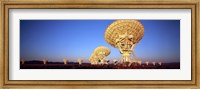 Framed Radio Telescopes in a field, Very Large Array, National Radio Astronomy Observatory, Magdalena, New Mexico, USA