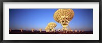Framed Radio Telescopes in a field, Very Large Array, National Radio Astronomy Observatory, Magdalena, New Mexico, USA