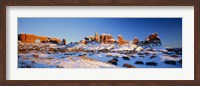 Framed Rock formations on a landscape, Arches National Park, Utah, USA