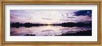 Framed Reflection of clouds in a lake, Illinois, USA