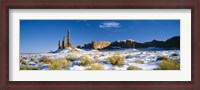 Framed Rock formations on a landscape, Monument Valley, Utah, USA
