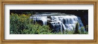 Framed Waterfall in a park, Middle Falls, Genesee, Letchworth State Park, New York State, USA