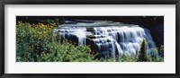 Framed Waterfall in a park, Middle Falls, Genesee, Letchworth State Park, New York State, USA