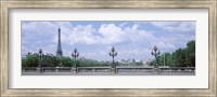 Framed Cloud Over The Eiffel Tower, Pont Alexandre III, Paris, France