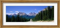 Framed Road In Canadian Rockies, Alberta, Canada