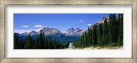 Framed Road In Canadian Rockies, Alberta, Canada